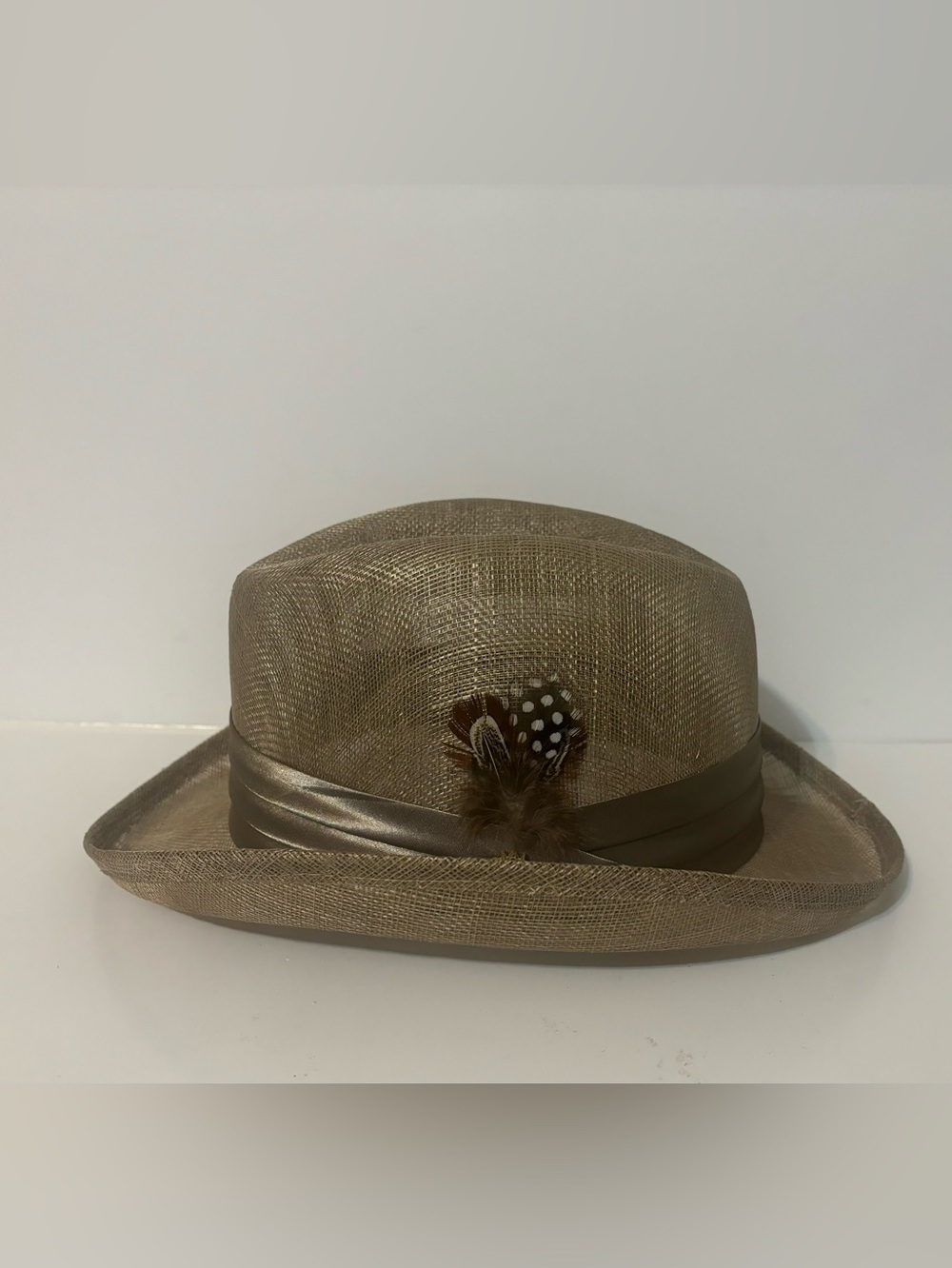Mens Montique Lt. Olive Sinamay Straw Summer Hat Sz XL (7 1/2) NEW with Tag